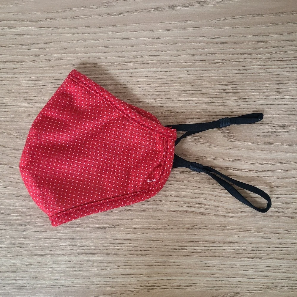 Red Polka Dot Face Mask